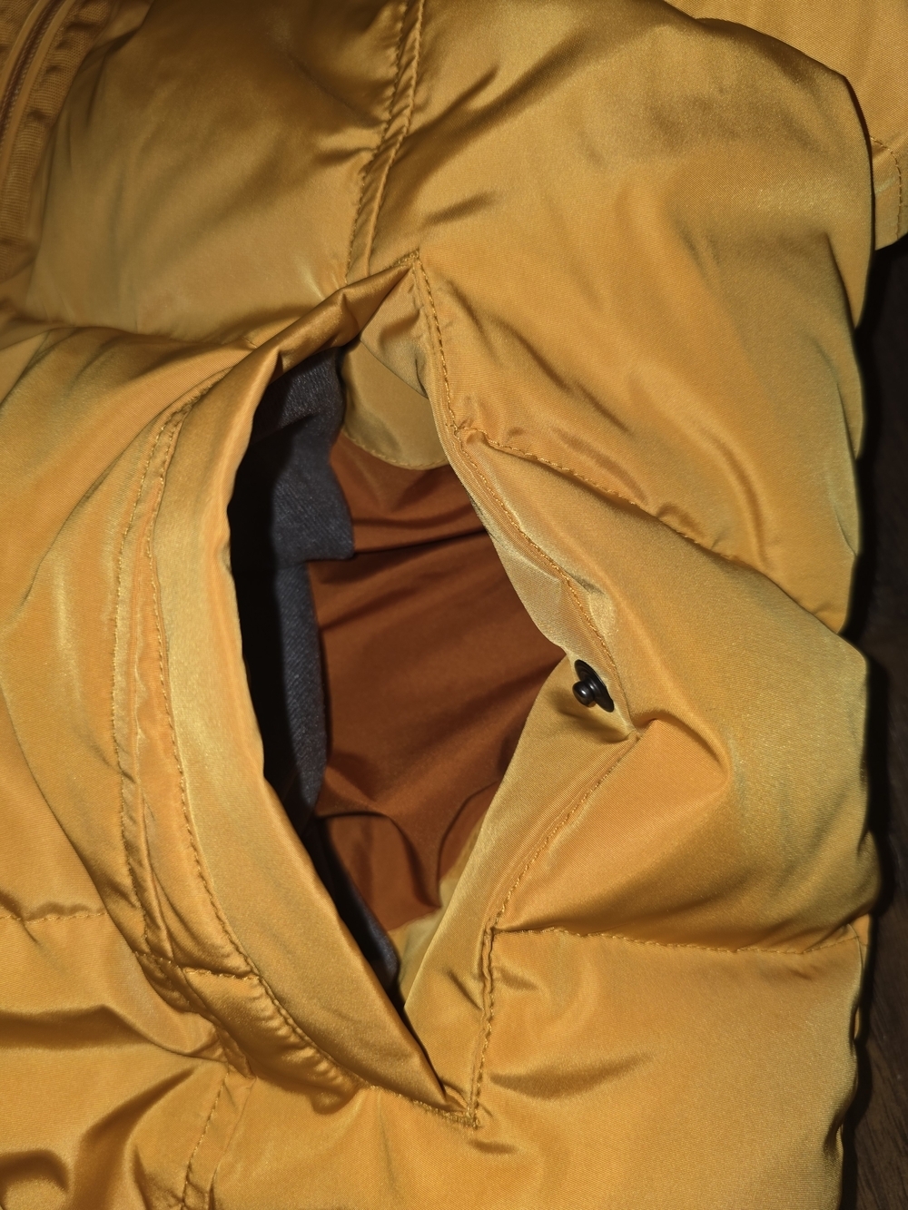 Lands' End Women's Mustard Yellow Quilted Puffer Vest - Picture 6 of 6